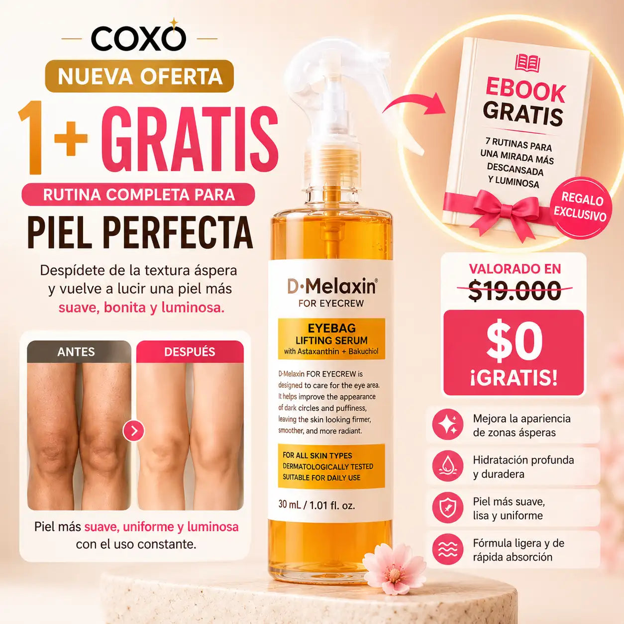 EXFOLIANTE Coreano COXO™ Piel más limpia, suave y luminosa desde casa