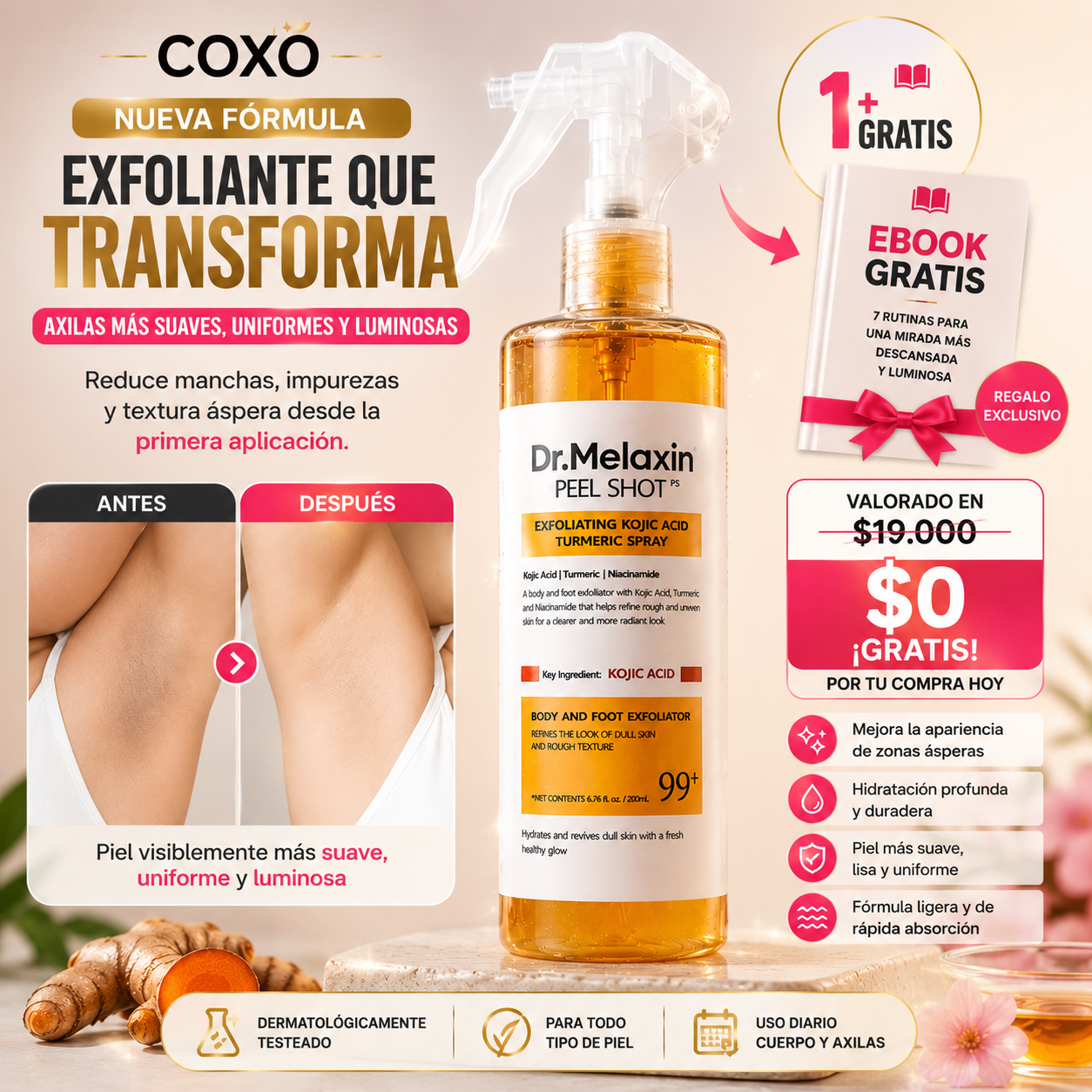 EXFOLIANTE Coreano COXO™ Piel más limpia, suave y luminosa desde casa