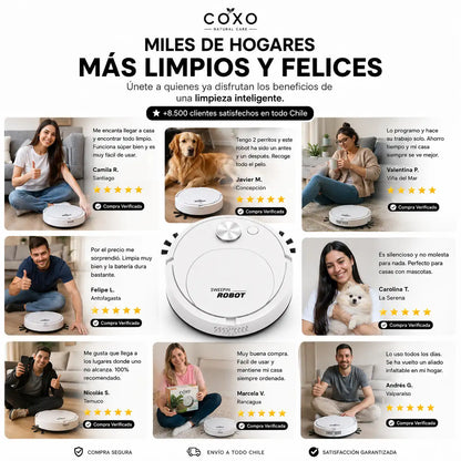 COXO™ Robot Aspiradora 3 en 1  Más tiempo para ti. Menos tiempo limpiando.