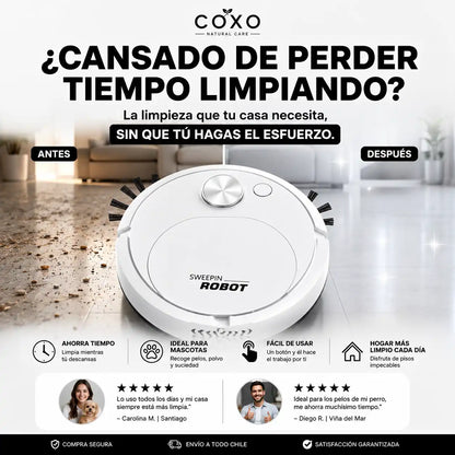 COXO™ Robot Aspiradora 3 en 1  Más tiempo para ti. Menos tiempo limpiando.